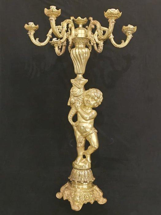 Kandelaber - Verguld brons - Imposante gouden kandelaars (h., Antiek en Kunst, Antiek | Meubels | Stoelen en Banken