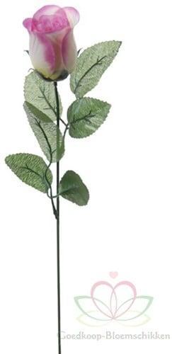 Zijden Roos Wit Paars doos 72 stuks, Huis en Inrichting, Woonaccessoires | Kunstplanten en Kunstbloemen, Nieuw, Ophalen of Verzenden