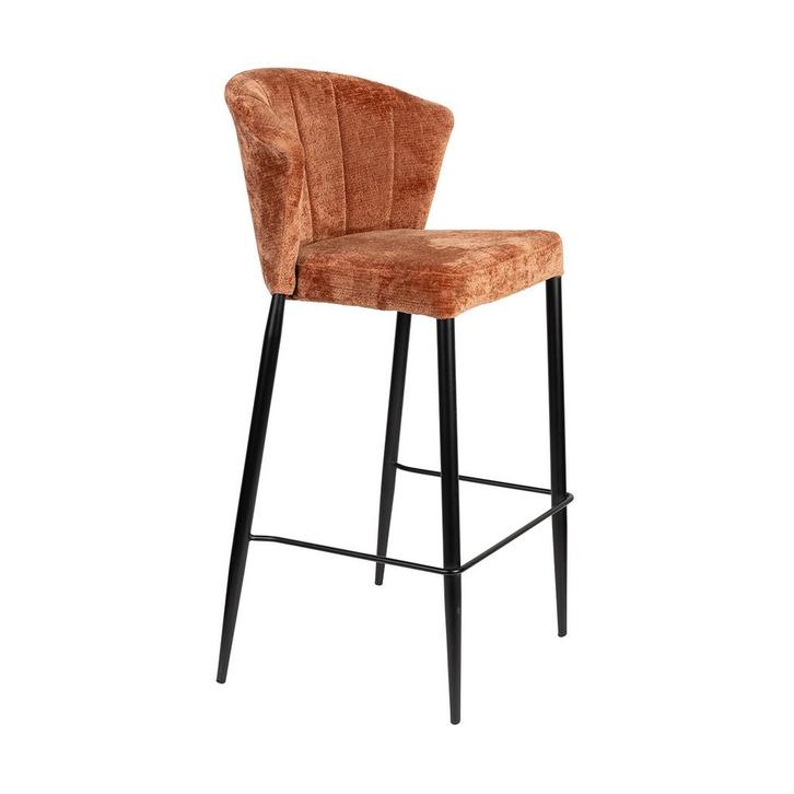 *WOONWINKEL* Dutchbone Georgia Terra Barkruk Vintage Velvet, Huis en Inrichting, Barkrukken, Nieuw, Verzenden