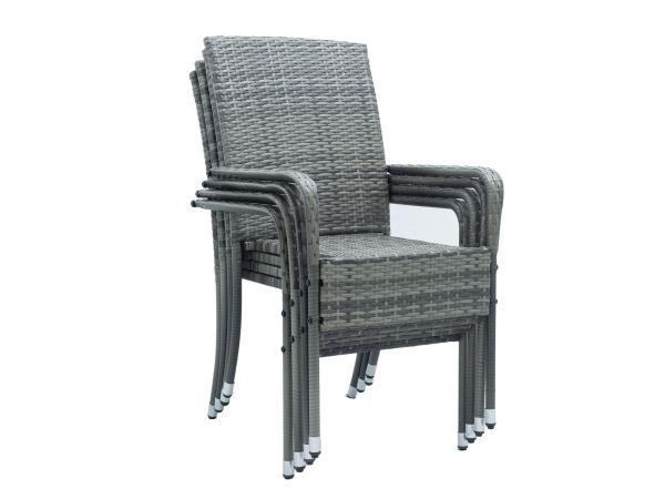 Veiling - Polyrotan Tuinstoelen Yoro - 4-delig - Grijs - Sta, Tuin en Terras, Tuinstoelen