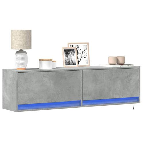 vidaXL Tv-wandmeubel met LED-verlichting 140x31x38 cm, Huis en Inrichting, Kasten | Televisiemeubels, Nieuw, Overige houtsoorten