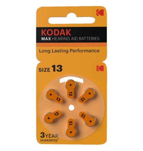 Kodak Hoorbatterij Kodak Hearing Aid 13 oranje (6 stuks), Diversen, Verpleegmiddelen, Nieuw, Ophalen of Verzenden