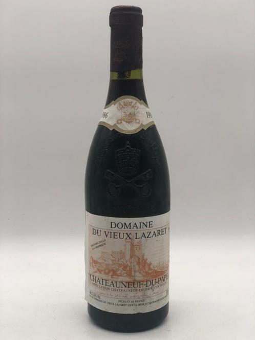 1 x 75cl Domaine du Vieux Lazaret Chateauneuf-du-Pape 1986, Verzamelen, Wijnen, Frankrijk, Rode wijn, Nieuw, Ophalen of Verzenden