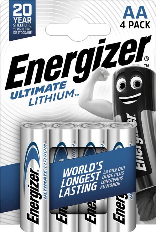 Energizer Ultimate Lithium 4 x 1,5v AA, Doe-het-zelf en Verbouw, Alarmsystemen, Verzenden