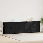 vidaXL Dressoir met lade Zwart eiken 240 x 33 x 70 cm, Huis en Inrichting, Kasten | Dressoirs, Verzenden, Nieuw, Minder dan 50 cm
