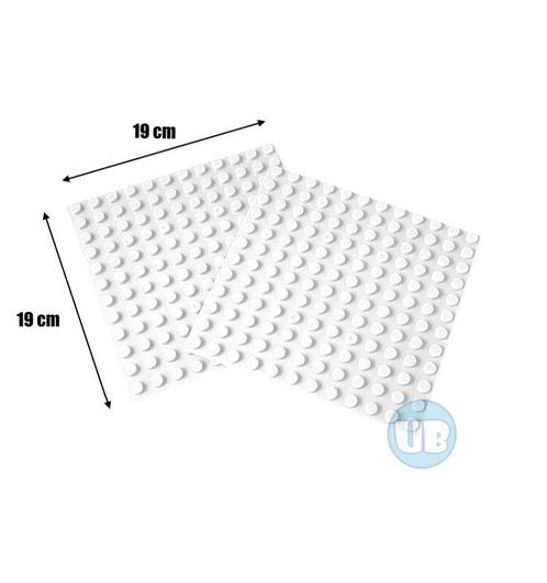 Bouwplaat wit - 19 x 19 cm - 2 stuks, Kinderen en Baby's, Speelgoed | Duplo en Lego, Nieuw, Verzenden