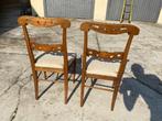 Stoel (2) - Hout - Paar antieke stoelen