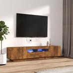 vidaXL 2-delige Tv-meubelset met LED bewerkt hout gerookt, Verzenden, Nieuw, Overige houtsoorten