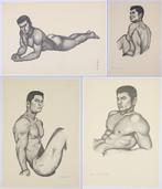 Nude Male Portraits - Set of 4 Lithographs from Go Mishimas