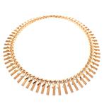 18 krt. Gouden unieke collier | 45 cm (vaste hanger), Sieraden, Tassen en Uiterlijk, Kettingen, Ophalen of Verzenden, Gebruikt