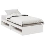 vidaXL Slaapbank zonder matras 90x200 cm massief grenenhout, 90 cm, Eenpersoons, Verzenden, Wit