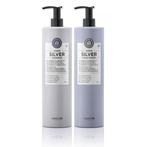 Maria Nila Sheer Silver Care Set - XL - 1000ml+1000ml, Nieuw, Shampoo of Conditioner, Ophalen of Verzenden