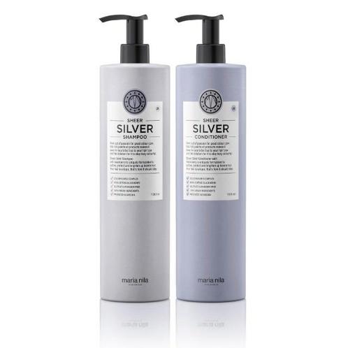 Maria Nila Sheer Silver Care Set - XL - 1000ml+1000ml, Sieraden, Tassen en Uiterlijk, Uiterlijk | Haarverzorging, Shampoo of Conditioner