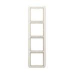 Jung CD500 afdekraam 4-voudig crèmewit - CD584W, Nieuw, Stopcontact