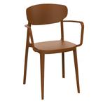 Stoel | LUGANO | Kunststof | Brown | In-/Outdoor |, Verzenden, Nieuw in verpakking