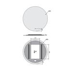 Badkamerspiegel Hotbath Cobber 80 cm Incl LED En, Huis en Inrichting, Badkamer | Badkamermeubels, Nieuw, Ophalen of Verzenden