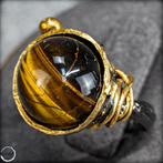 Exclusieve Tijgeroog Ring Verguld 33,15 ct- 6.63 g