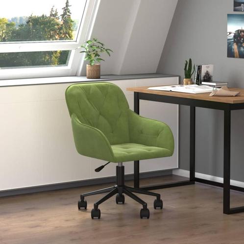 vidaXL Kantoorstoel draaibaar fluweel lichtgroen, Huis en Inrichting, Bureaus, Nieuw, Verzenden