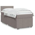 vidaXL Boxspring met matras stof taupe 80x200 cm, Huis en Inrichting, Slaapkamer | Bedden, Eenpersoons, Verzenden, Nieuw, 80 cm