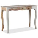 vidaXL Wandtafel met 3 lades 110x40x76 cm massief