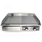 HCB Bakplaat 1/2 geribbeld - 73 cm - 2 x 230V - RVS, Verzenden, Nieuw in verpakking, Fornuis, Frituur en Grillen