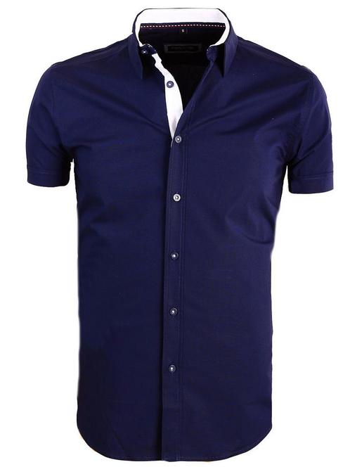 Carisma Overhemd Korte Mouw Effen Blauw 9102, Kleding | Heren, Overhemden, Blauw, Nieuw, Verzenden