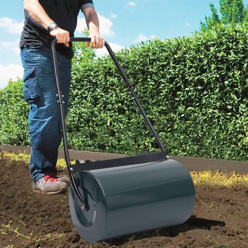 vidaXL Gazonroller 50 L 63 cm groen en zwart, Tuin en Terras, Hand-tuingereedschap, Nieuw, Verzenden