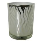 windlicht zilver abstract medium 12cm*, Verzenden, Nieuw