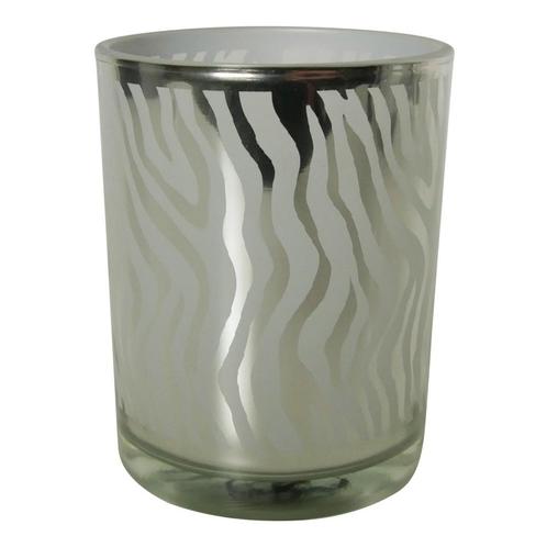 windlicht zilver abstract medium 12cm*, Huis en Inrichting, Woonaccessoires | Overige, Verzenden