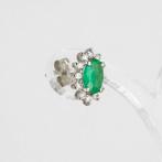 Oorbellen - 14 karaat Witgoud - 1.78ct. tw. Smaragd -, Nieuw