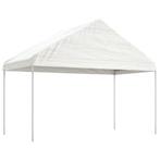 vidaXL Prieel met dak 4,08x2,23x3,22 m polyetheen wit, Verzenden, Nieuw