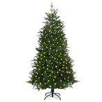 vidaXL Kunstkerstboom met verlichting 180 cm PVC en PE groen, Verzenden, Nieuw