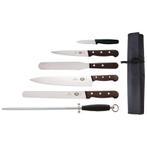 6-delige messenset Rosewood (koksmes 25 cm), Verzenden