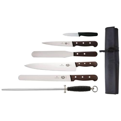 6-delige messenset Rosewood (koksmes 25 cm), Zakelijke goederen, Horeca | Overige, Verzenden