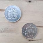 Frankrijk. 50 Francs 1978 e 1979 Hercule (2 moedas) (Zonder, Postzegels en Munten, Munten | Europa | Niet-Euromunten