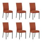 Set van 6 Leren eetkamerstoelen Real - Toledo Cotto, Ophalen of Verzenden, Nieuw, Leer
