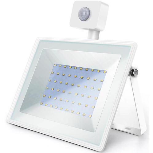 LED Bouwlamp 50 Watt met Sensor - LED Schijnwerper - Aigi, Doe-het-zelf en Verbouw, Bouwverlichting, Lamp met armatuur, Nieuw