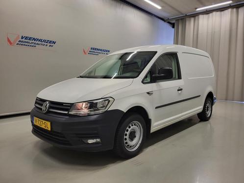 Volkswagen Caddy 2.0TDI Maxi L2/H1 Trekhaak Euro 6!, Auto's, Bestelauto's, Onderhoudsboekje, Lease, Handgeschakeld, Wit, Financial lease