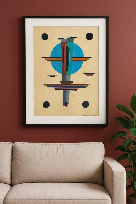 Boris Alepkow (XX) - Suprématisme Avant Garde, Antiek en Kunst, Kunst | Schilderijen | Modern