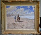 Chris van Dijk (1952) - Impressionist  Randonnée à cheval, Antiek en Kunst, Kunst | Schilderijen | Klassiek