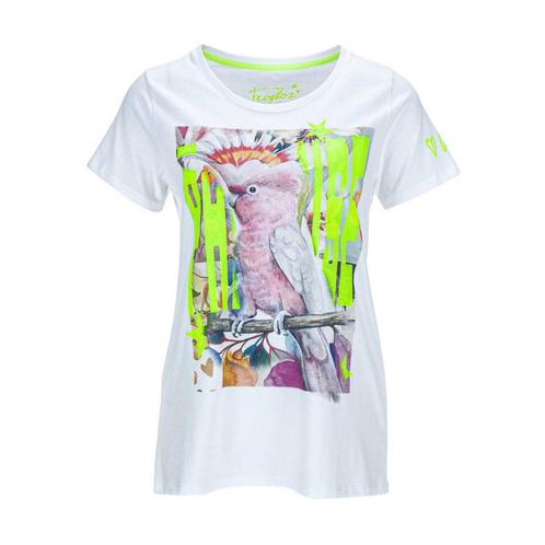 Frogbox • wit t-shirt met vogel • 36, Kleding | Dames, Tops, Wit, Nieuw, Maat 36 (S), Verzenden