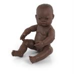 Pop Afrikaanse jongen (baby, 40 cm) - Miniland, Kinderen en Baby's, Nieuw