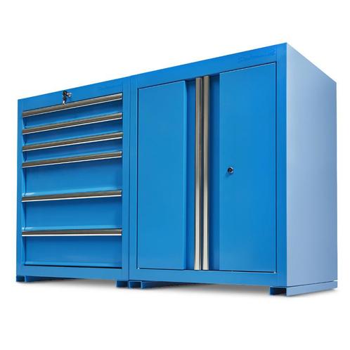 Datona Werkplaatskasten set PRO - blauw - Datona, Doe-het-zelf en Verbouw, Werkbanken, Nieuw, Ophalen of Verzenden