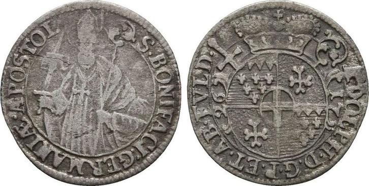 Groschen Fulda Bistum: Adolf von Dalberg, 1726-1737:, Postzegels en Munten, Munten | Europa | Niet-Euromunten, Verzenden