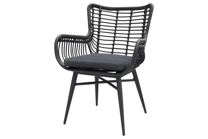 VDG Jasmine dining tuinstoel - black, Tuin en Terras, Tuinstoelen, Nieuw, Overige materialen, Verzenden