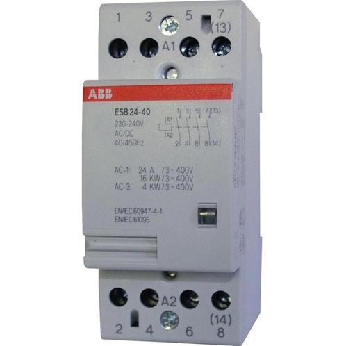 ABB installatierelais 25a 4 polig 4 NO - ESB 24-40 230V, Doe-het-zelf en Verbouw, Elektra en Kabels, Ophalen of Verzenden