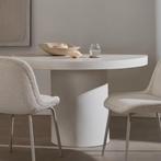 *WOONWINKEL* Kave Home Aiguablava Ronde Eettafel Wit Cement, Verzenden, Nieuw