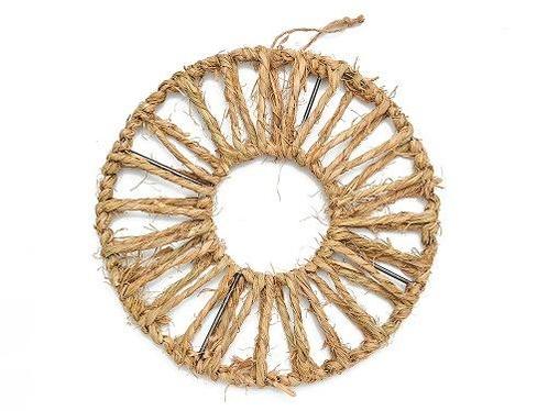 Metalen ring met Raffia Straw wreath 38 cm Basis homedeco, Hobby en Vrije tijd, Knutselen, Nieuw, Ophalen of Verzenden