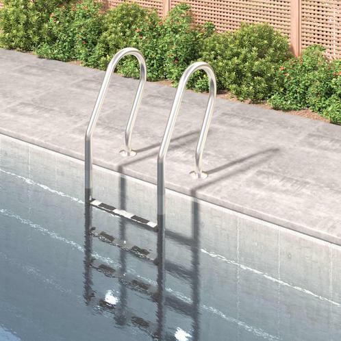 vidaXL Zwembadladder 54x38x184,5 cm 304 roestvrij staal, Tuin en Terras, Zwembad-toebehoren, Nieuw, Verzenden