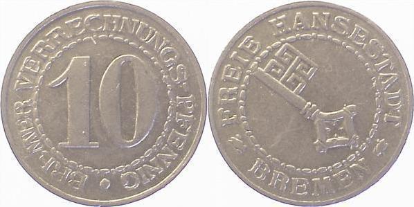 10 Verrechnung-pfennig Duitsland 10 Bremer Vererchnungs-p..., Postzegels en Munten, Munten | Nederland, Verzenden